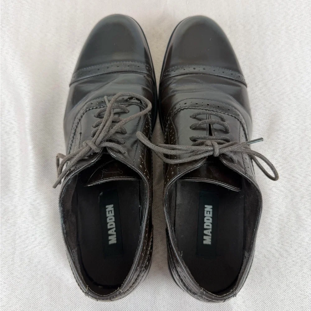Steve Madden Men’s Dark Brown Oxford Dress Shoes,‎ Size 8.5